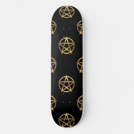 Schwarz-Gold-Pentagramm Skateboard