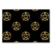 Schwarz-Gold-Pentagramm Tischnummer (Rückseite)