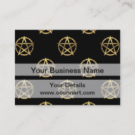 Schwarz-Gold-Pentagramm Visitenkarte