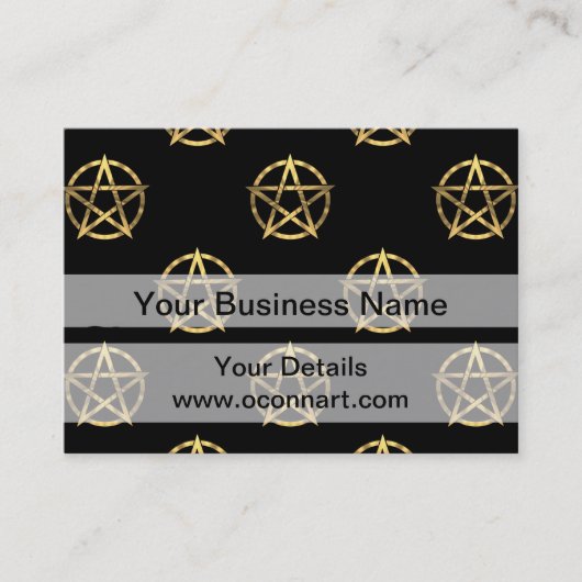 Schwarz-Gold-Pentagramm Visitenkarte (Vorderseite)