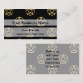 Schwarz-Gold-Pentagramm Visitenkarte (Vorne/Hinten)