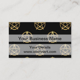Schwarz-Gold-Pentagramm Visitenkarte