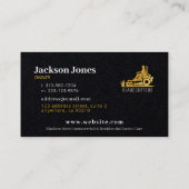 Schwarz-Gold-Pflege + Mähen von Visitenkarten Visitenkarte (Rückseite)