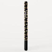 Schwarz - Gold Polka Dot Pattern Monogramm Case-Mate iPhone Hülle (Hinten/Rechts)