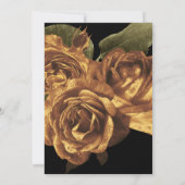 Schwarz-Gold-Quinceanera Einladung (Rückseite)