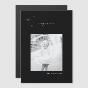 Schwarz-Gold-Radiant-Freude-Urlaub-Magnet Magneteinladung