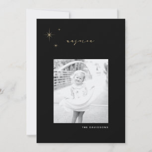 Schwarz-Gold-Radiant-Freudenkarte Feiertagskarte