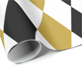 Schwarz-Gold-Raute Geschenkpapier (Rolleneckpunkt)