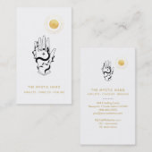 *~* Schwarz - Gold Rays Mystische Hand.Schlange   Visitenkarte (Vorne/Hinten)