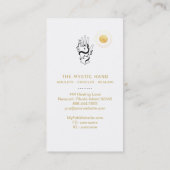 *~* Schwarz - Gold Rays Mystische Hand.Schlange Visitenkarte (Rückseite)