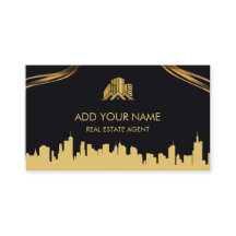 Schwarz/Gold Real Agent Anwesen Business Card druc