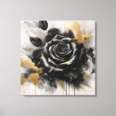 Schwarz-Gold-Rose Leinwanddruck (Vorderseite)