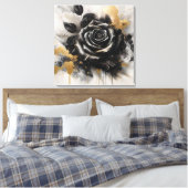 Schwarz-Gold-Rose Leinwanddruck (Insitu (Schlafzimmer))