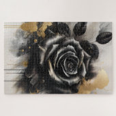 Schwarz-Gold-Rose Puzzle (Horizontal)
