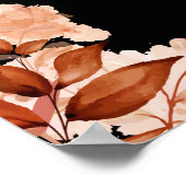 Schwarz-Gold-Rustikale Hochzeit Begrüßungszeichen Poster (Ecke)