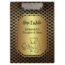 Schwarz-Gold-Scallop-Muster Schreibideen