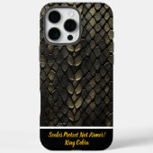 Schwarz-Gold-SchlangeMuster Case-Mate iPhone Hülle (Rückseite)