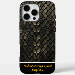 Schwarz-Gold-SchlangeMuster iPhone 16 Pro Max Hülle