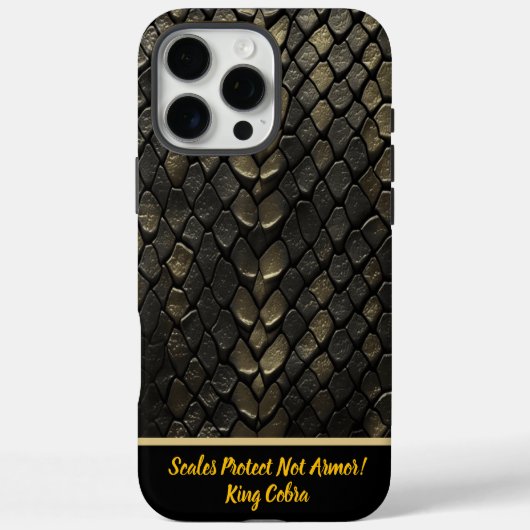 Schwarz-Gold-SchlangeMuster Case-Mate iPhone Hülle (Rückseite)