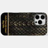 Schwarz-Gold-SchlangeMuster Case-Mate iPhone Hülle (Rückseite (Horizontal))