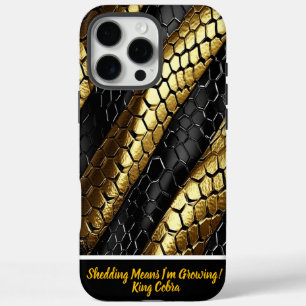 Schwarz-Gold-Schlangen-Skin iPhone 16 Pro Max Hülle