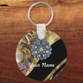 Schwarz/Gold Schlüsselanhänger (Vorderseite)