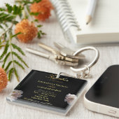 Schwarz-Gold-Schlüsselanhänger Schlüsselanhänger (Vorderseite rechts)