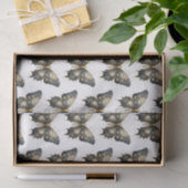 Schwarz-Gold-Schmetterling Weißes Muster Halloween Seidenpapier (Geschenk)