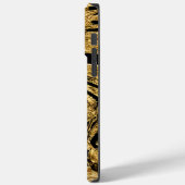 Schwarz-Gold-Schmetterlinge Case-Mate iPhone Hülle (Rückseite / Links)