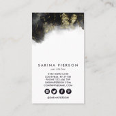 Schwarz-Gold-Schmuck der Moderne Visitenkarte (Rückseite)