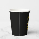 Schwarz-Gold-School-Colors-Graduiertenparty Pappbecher (Rechts)
