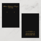 Schwarz-Gold-Script-Erring-Anzeigetafel Visitenkarte (Vorne/Hinten)