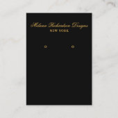 Schwarz-Gold-Script-Erring-Anzeigetafel Visitenkarte (Vorderseite)