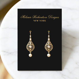 Schwarz-Gold-Script-Erring-Anzeigetafel Visitenkarte
