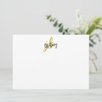 Schwarz-Gold-Script-Monogramm