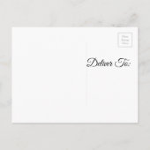 Schwarz-Gold-Script-Save the Date-Fotokarte Ankündigungspostkarte (Rückseite)