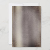 Schwarz-Gold-Silber-Brass-Hochzeit Einladung (Rückseite)