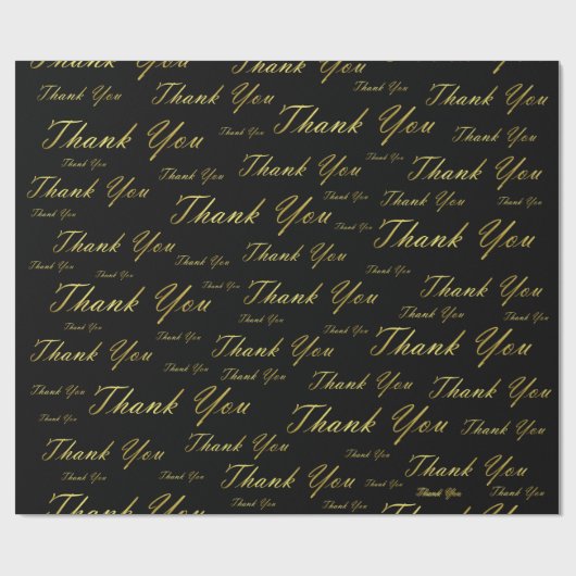 Schwarz, Gold, Silber, Danke + Sie, Blume, Geschenkpapier (Flach)