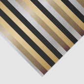 Schwarz-, Gold-, Silber-und Bronze-Streifen Seidenpapier (Ausschnitt)