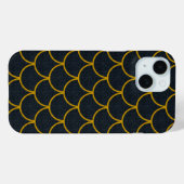 Schwarz-Gold-Skaliermuster Case-Mate iPhone Hülle (Rückseite (Horizontal))