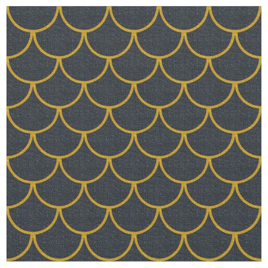 Schwarz-Gold-Skaliermuster Stoff (Nahaufnahme)
