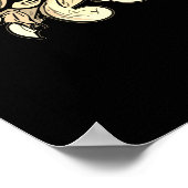 Schwarz-Gold-Skulls Gotische Hochzeit Begrüßungsze Poster (Ecke)