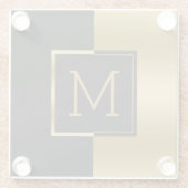 Schwarz-Gold-Split-Screen Glasuntersetzer (Rückseite)