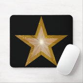 Schwarz-Gold-Star-Mousepad Mousepad (Mit Mouse)