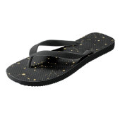 Schwarz-Gold-Sternbilder Badesandalen (Schrägansicht)