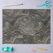 Schwarz-Gold-Strata-Serie - Design 4 Seidenpapier (Basteln)