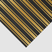 Schwarz-Gold-Streifen Seidenpapier (Detail)