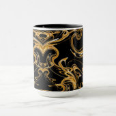 Schwarz-Gold-Swirl-Tasse Tasse (Zentrum)