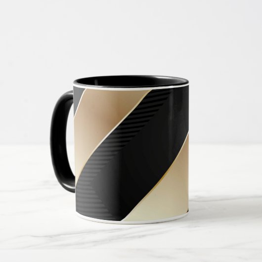 Schwarz-Gold-Tasse Tasse (Vorderseite Links)