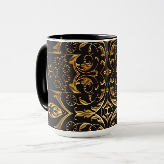 Schwarz-Gold-Tasse Tasse (Vorderseite Links)